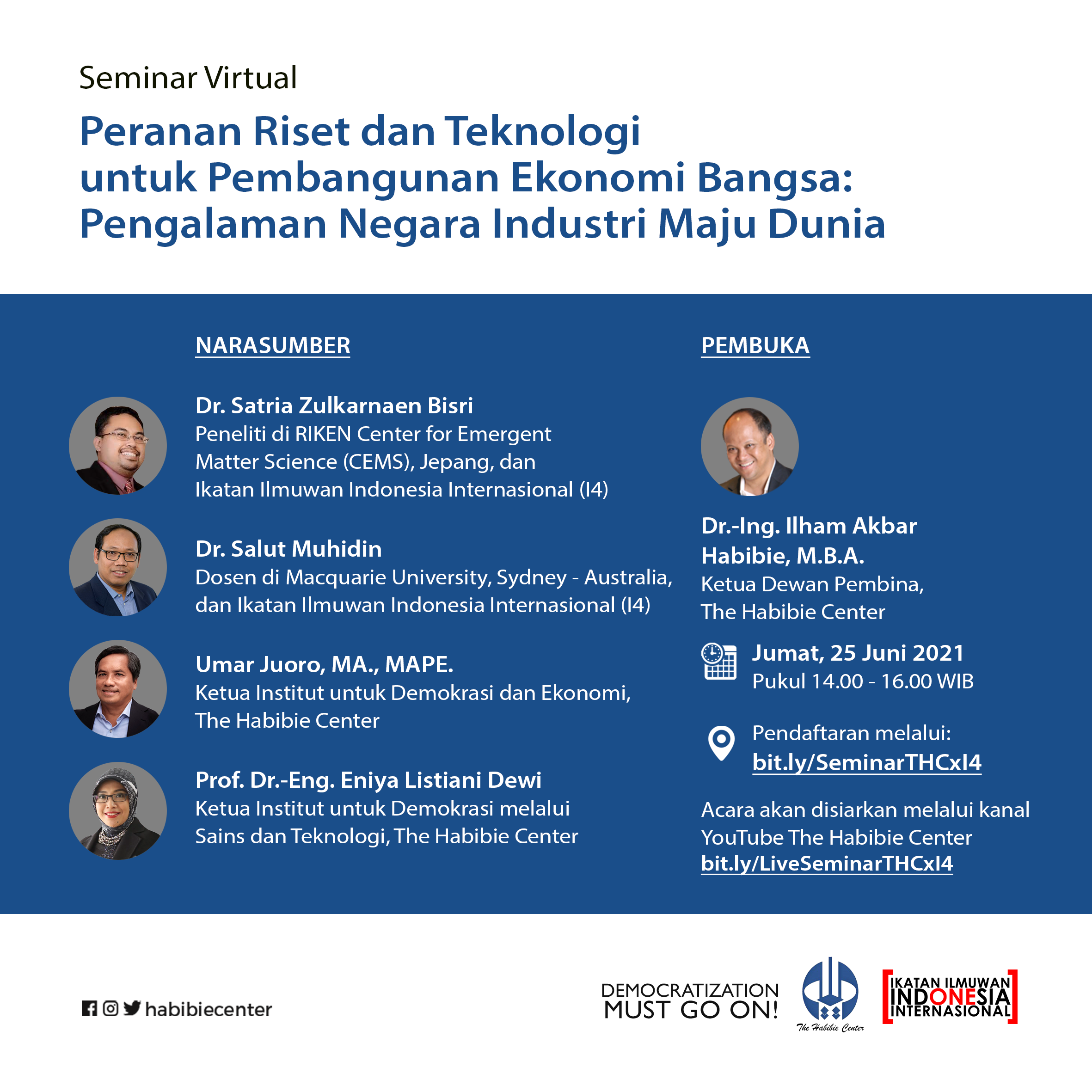 Seminar Virtual Peranan Riset dan Teknologi untuk Pembangunan Ekonomi Bangsa